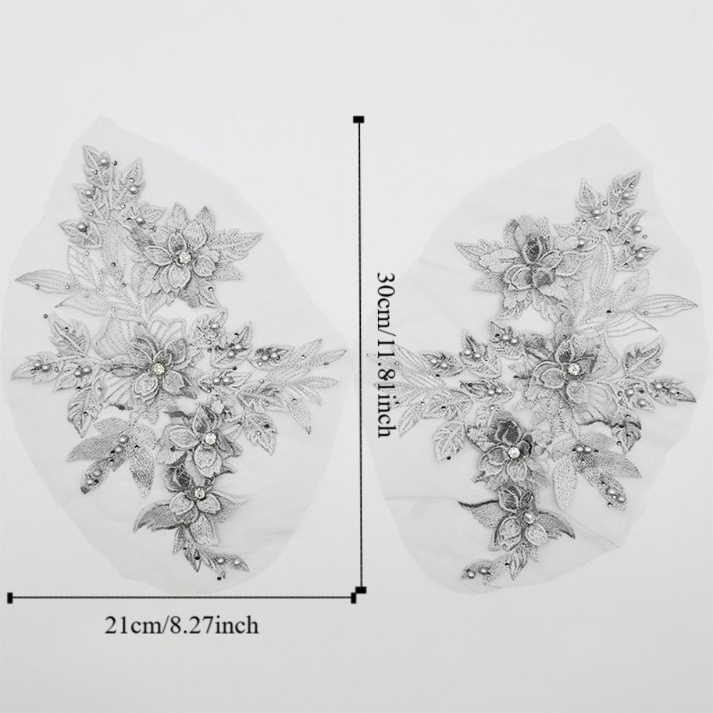 Элегантная нашивка с вышивкой пайетками, вышивка цветов, аппликация для одежды, шитье