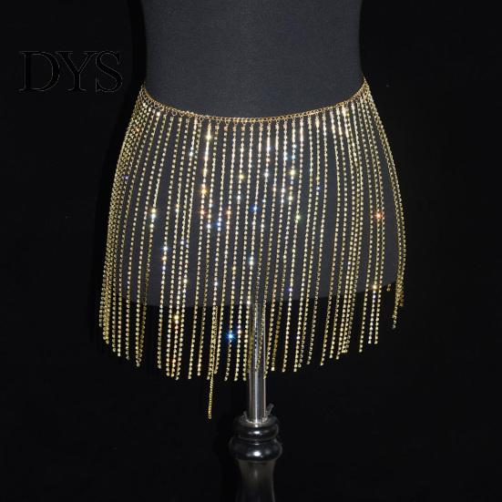 Блестящая цепочка на талию с бахромой из страз для женщин, сексуальная блестящая юбка-пояс для belly dance, фестивальные наряды, аксессуар на бедра, эластичный пояс, сценический