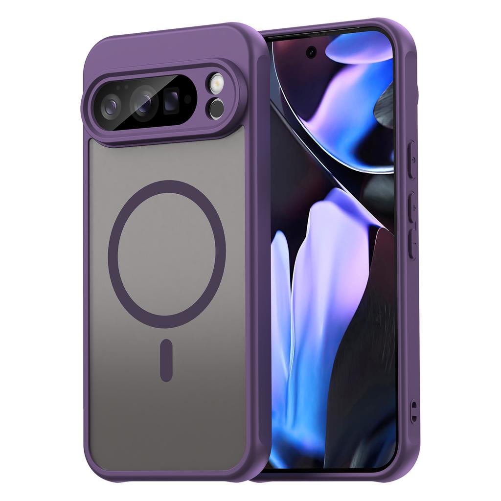 Матовый противоударный чехол-щит для Google Pixel 9 10 Pro XL 9A 10A, с магнитом для беспроводной зарядки, мягкий ТПУ-каркас, пластиковая крышка для телефона