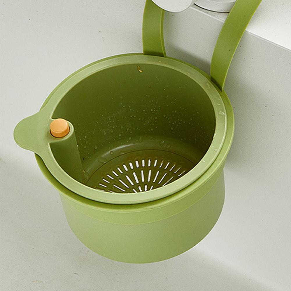 1 шт. Креативная подвесная корзина-сито для раковины, открывающаяся нижняя крышка, быстрое сливание, фильтр для кухонных отходов, многофункциональная, съемная
