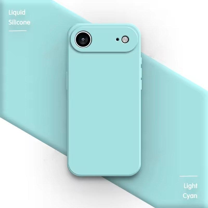 Soft Phone Case for iPhone 17 Air 16E 15 14 13 Mini 12 11 Pro Max Plus 6/7/8 X XR SE Funda Square Liquid Silicone Camera Lens Protection Back Cover