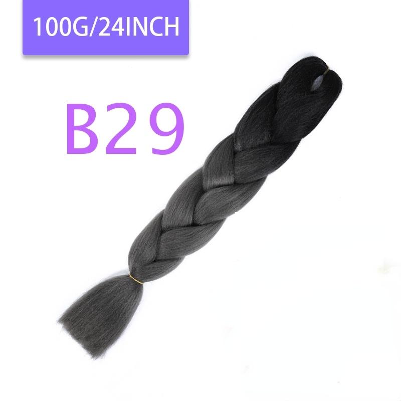 MISQUEEN Yaki Soft Hair Ombre Crochet Braiding Hair Extension For Braid 24 Inch Pink Synthetic Crochet Hair Jumbo Braid Hair