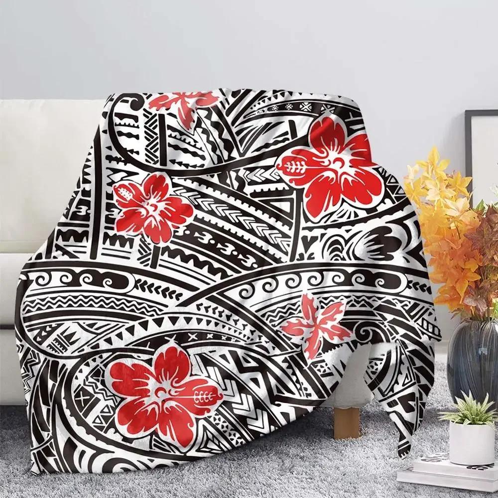 Гавайский Полинезийский Узор Плюмерии Фланелевый Плед Мягкий Легкий Теплый Декор Мягкая Кровать Дом Диван Дети Взрослые Подарки