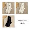 3 Pairs Socks Designer Luxury Women Stockings Brand Cotton Embroidered Letter Striped Mid-Tube Solid Stack Loose Fashion Socks