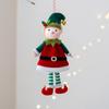 Holiday Display Christmas Doll Hanging Figurine Festive Design Good Fortune Hand-sewn Craftsmanship Playful Posing