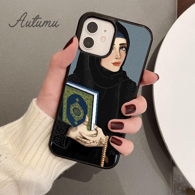 Muslim Islamic Gril Eyes Phone Case for iPhone 11 12 13 14 Pro Max Mini X XR XS SE 2020 6S 7 8 Plus Samsung Galaxy S21 S22 Cover