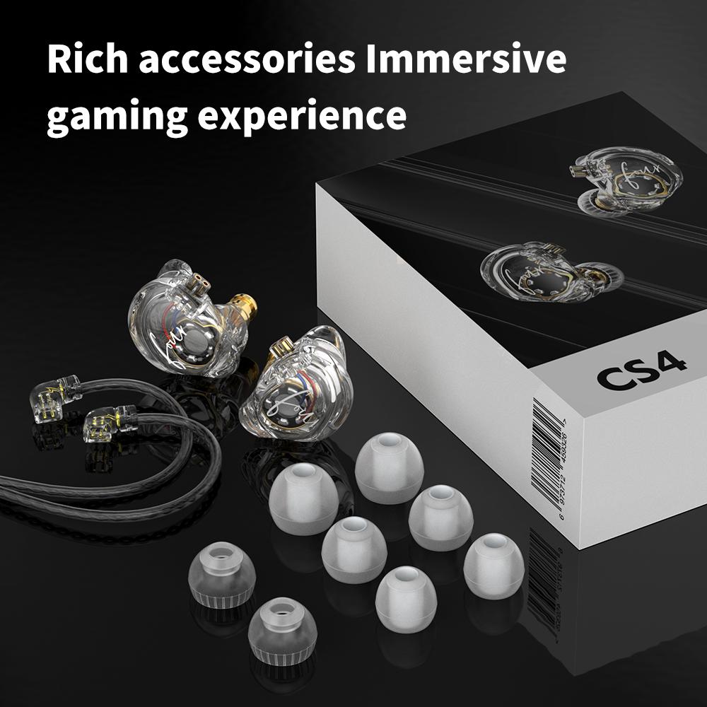 TRN CS4 In Ear Earphone Dynamic DJ Monitor IEM Earbud HIFI Sport Noise Cancelling Headsets TRN ST5 Kirin MT4 MT3 for Xiaomi