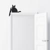 Black Cat Door Corner Decoration Holding Cutter Kitten Silhouette Door