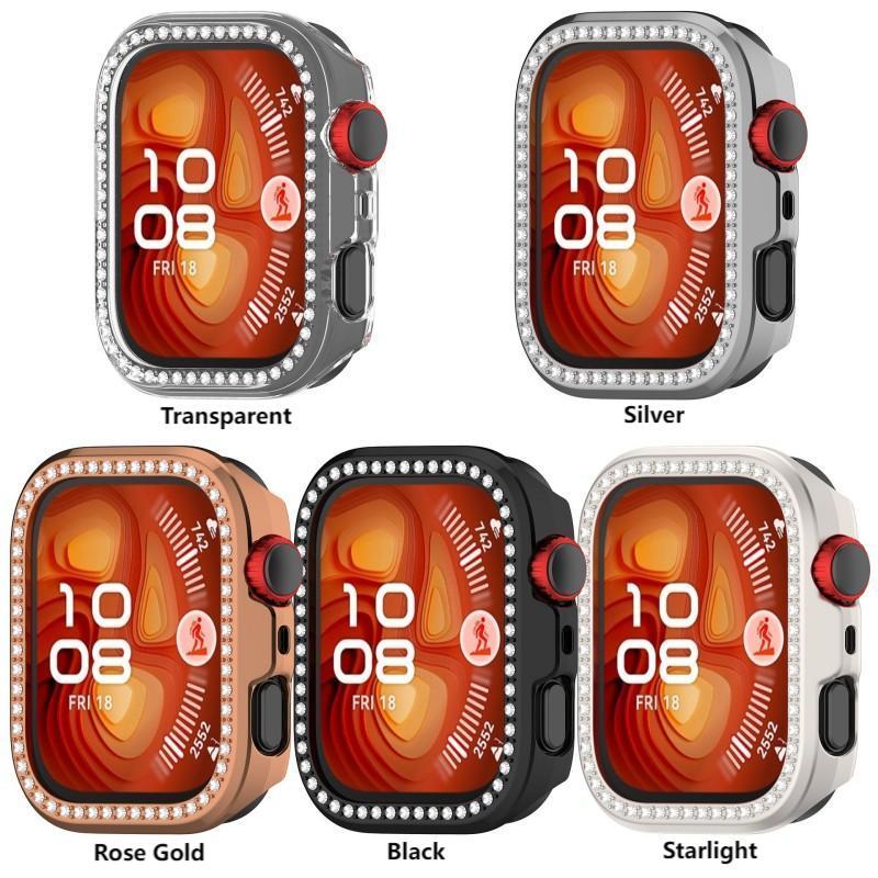 Блестящий полый чехол для Huawei Watch Fit 4 Pro Fit 4 Рамка для часов Алмазный Хрустальный Бампер Чехол для Huawei Watch Fit4 Аксессуар