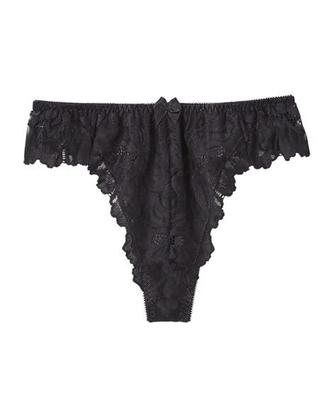 Nissen Координирующие трусики Кружево Размер 3L Женские трусики Танга, Полностью кружевные танга (Крупный цветочный/Элегантный (Триумф)), Черный,