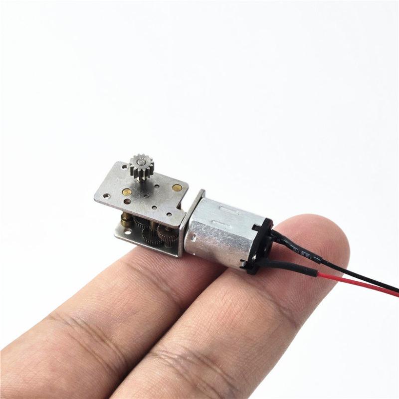 1Pcs Dc 3V 3.7V 20Rpm Slow Speed Metal Gearbox Engine Right Angle 14T Output Gear Shaft Mini N20 Gear Motor For 3D Printer Robot