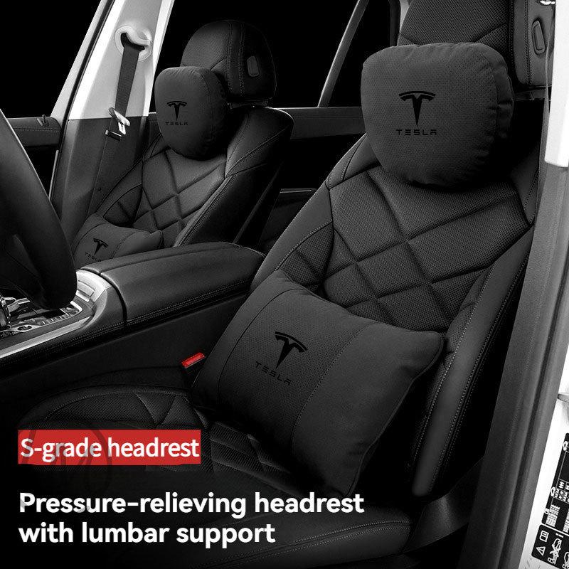 AMM1 For Tesla Model 3 Y X S Neck Pillow Headrest Pillow Automobile Seat Neck Rest Auto Seat Head Support Pillow Car Accessories