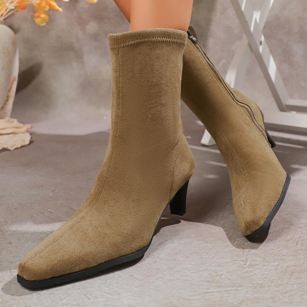Fashion New Women Stretch Ankle Boots Sexy Pointed Toe Short Botas Shoes Fashion Partys Stiletto High Heel Socks Botas Botas De Mujer