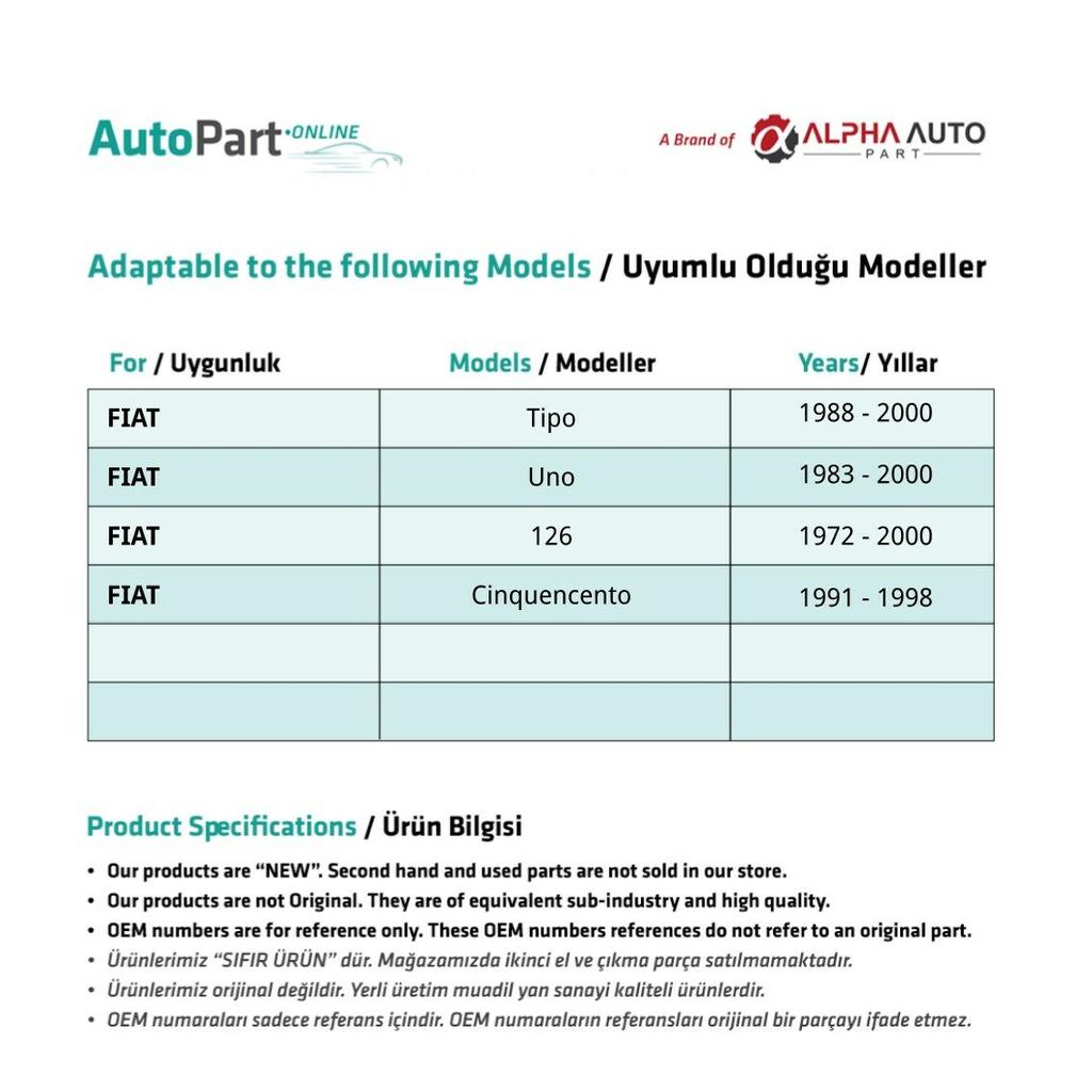 Fender Signal Lamp 2 Pieces for Fiat Tipo, Uno