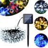 7M/12M Sakura Solar String Lights Garland Lawn Lamp Waterproof Christmas Garden LED Cherry Blossom Fairy Outdoor Lighting Decor