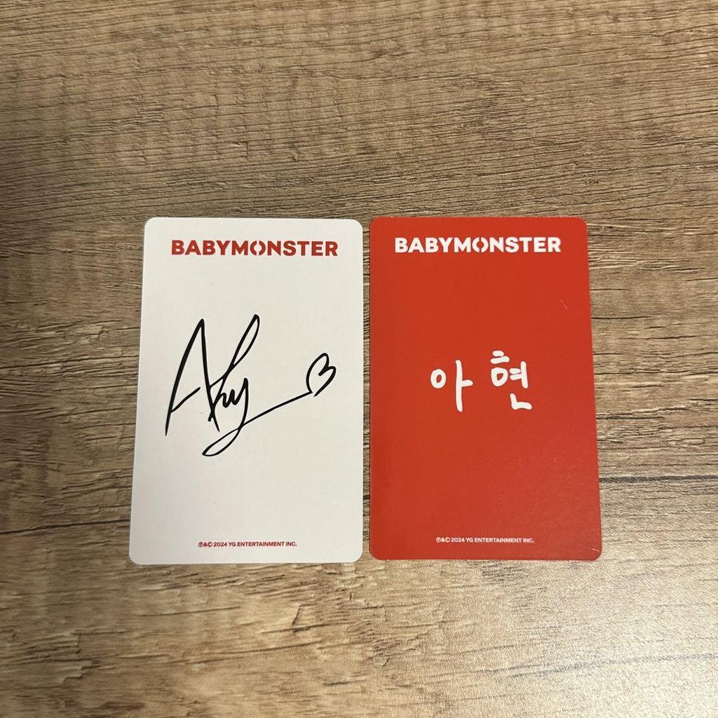 [USED] babymonster sheesh first limited edition trading card YG TAG Ahyeon