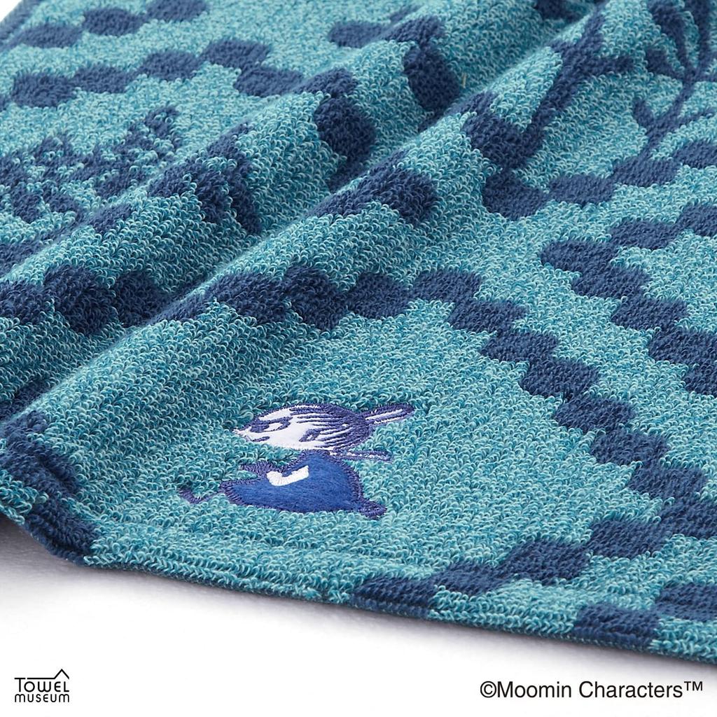 Муми-тролль MOOMIN Банное полотенце Темно-синий Маленькая Мю Переработанный хлопок Пушистый хлопок 60 x 120 см Ромбовидный 47-2823350 Прибл.