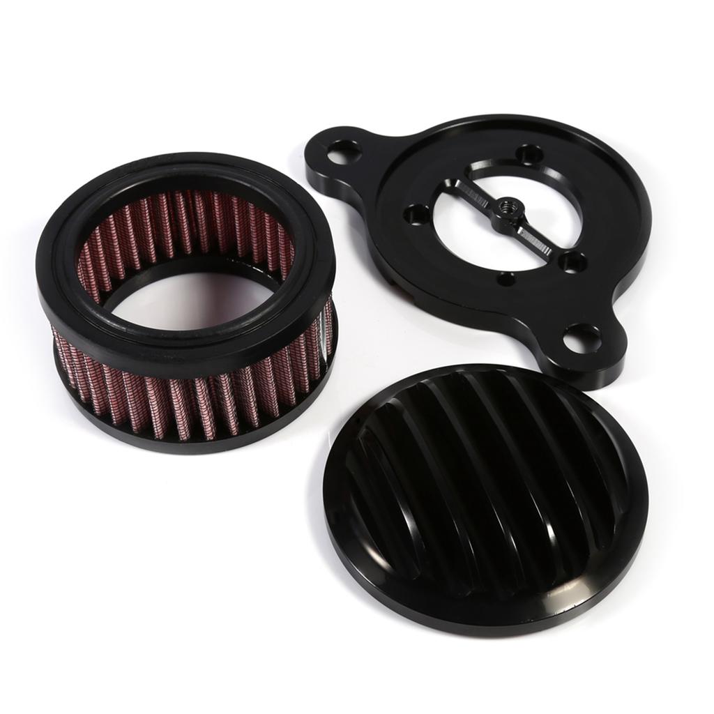 Air Cleaner Intake Filter System Kit For XL883 XL1200 2004‑2015 Black