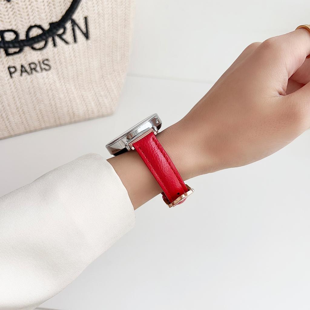 For Samsung Galaxy Watch3 45mm/Huawei Watch GT 4 46mm Strap 22mm PU Leather Watch Band