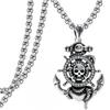 Vintage Skull Pendant Necklace Women Men Gothic Punk Jewelry Copper Heavyweight Statement Piece With Pearl Chain