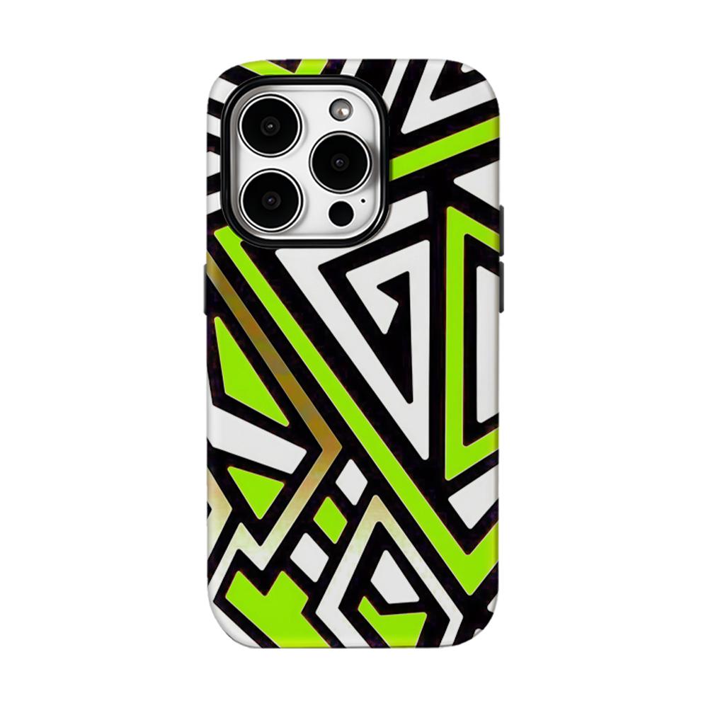 Неоновый tribal чехол для телефона для iPhone 17 16 15 14 13 Pro Max Plus для магнитного однослойного двухслойного прочного чехла