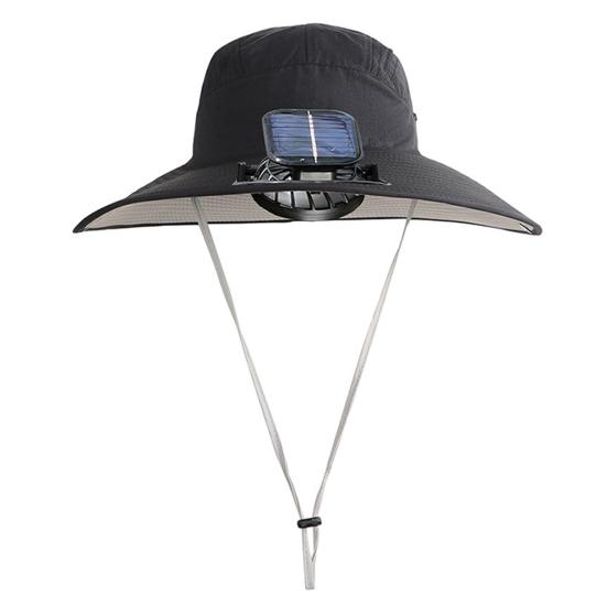 Рыбацкая шляпа с вентилятором на солнечной батарее с широкими полями, ветрозащитная шляпа для рыбалки, кемпинга, пешего туризма, защиты от солнца для мужчин