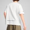 Puma Футболка мужская с коротким рукавом и круглым вырезом, свободного кроя, с логотипом, белая 630131-02