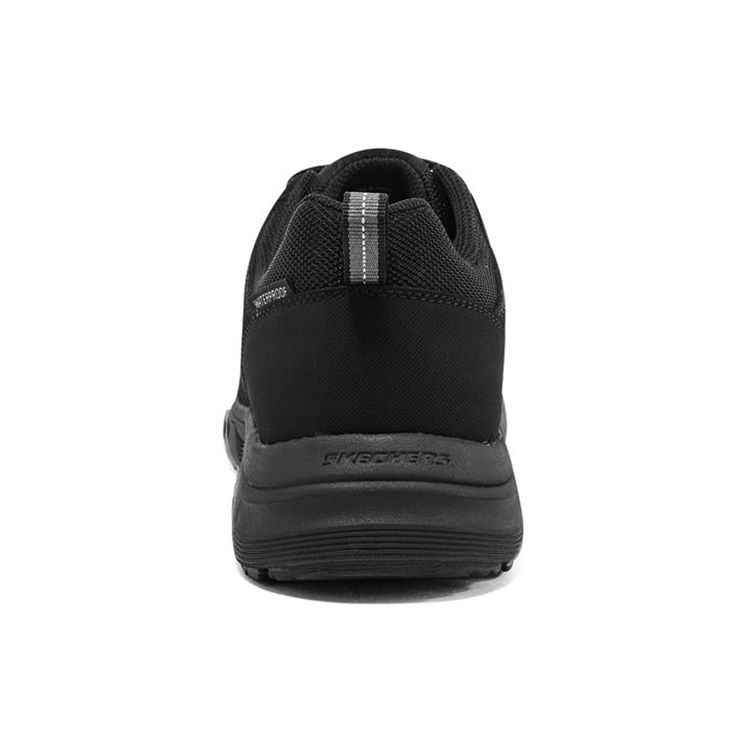 Skechers Дубовый Каньон Ткань Кожа Мода Спорт Низкие Повседневная Обувь Мужские кроссовки Черный 237348-BBK