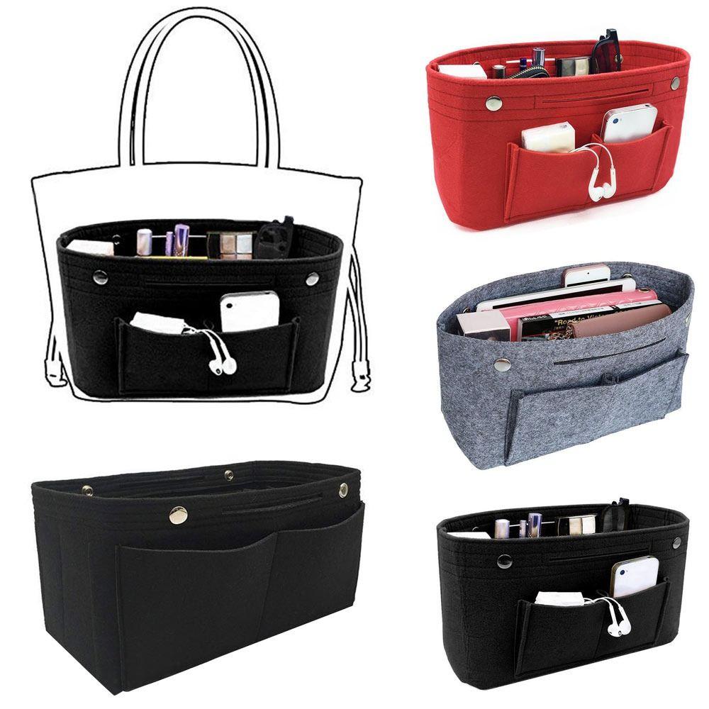 Portable Travel Bag Insert Pouch Inner Bag Felt Insert Bag Purse Liner Handbag Insert Bag