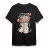 Women's Plus Size Soft Classic T-Shirt Colorful Blooming Sneakers Artwork Tee