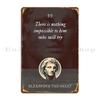 Александр Македонский Нет ничего невозможного для того, кто попытается Металлическая табличка Постер Персонаж Настенный декор Жестяная табличка Постер