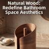 Large Capacity Wooden Paper Towel Holder Natural Wood Stable Tissue Storage Box Minimalist INS Round Roll Dispenser Living Room