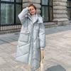 Winter Cotton Padded Long Parkas With Hooded Oversized Thick Warm Woman Jackets Pockets