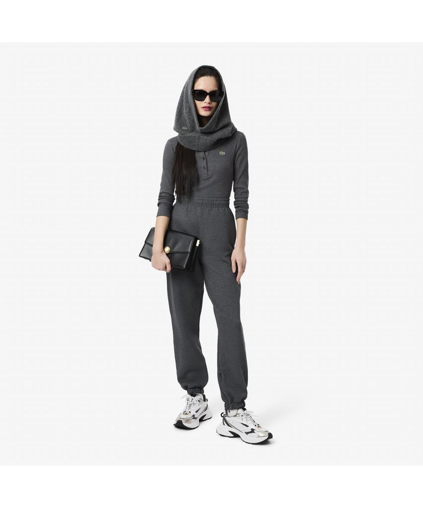 Женская футболка-поло LACOSTE в рубчик с длинным рукавом Df5281-55N 050