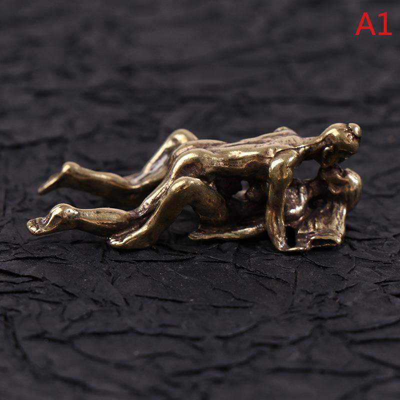 Мини Винтаж Латунь Сексуальный Орнамент Ремесленные Статуэтки Для Домашнего Бара Партии Стол Декор