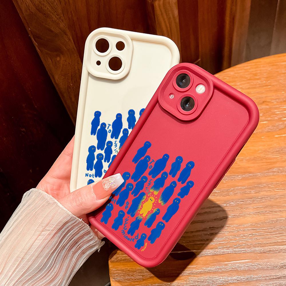 Чехол для телефона с рисунком синего рисунка и рисунком для iPhone Samsung Galaxy Xiaomi Redmi POCO HUAWEI Honor, противоударный резиновый чехол