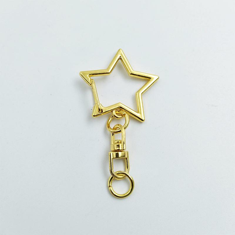20 шт. Карабин-клип для ключей в форме звезды с пружинным зажимом и цепочкой, подвесная пряжка, открытое соединительное кольцо и металлический поворотный карабин для изготовления ювелирных изделий своими руками