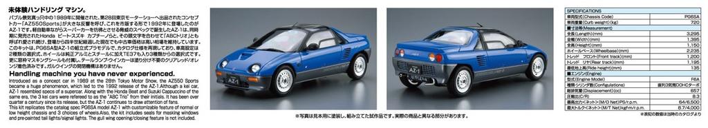 Aoshima Bunka Kyozai Серия моделей автомобилей 38 Mazda PG6SA 1992 Пластиковый модельный набор ООО. 1/24 Нет. AZ-1