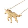 [Q0949] - Designer Steel Necklace 'Licorne My Unicorn' Rose Gold - 35x30 Mm