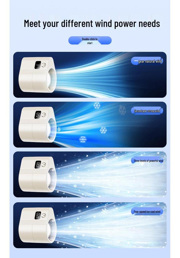Portable Multifunctional USB Wrist and Waist Fan for Students and Outdoor Use