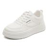 Autumn New White Shoes for Women, Versatile Casual Sports Shoes, Thick Soled Board Shoes