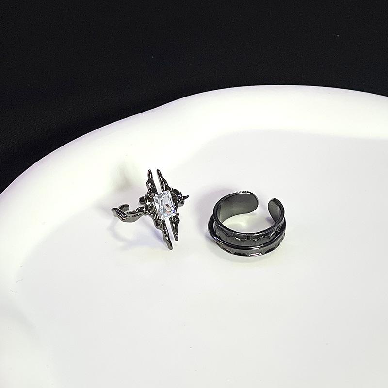 Нишевый Дизайн, Персонализированное Кольцо, Кольцо для Пары в Стиле Темного Ветра, Ношение Высококлассного Кольца для Пары в Стиле Холодного Ветра