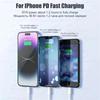 PD 35W For iPhone 15 16 Cable USB Type C Fast Charger Cables For iPhone 14 13 12 11 Pro Max Plus Charging Data Wire Accessories