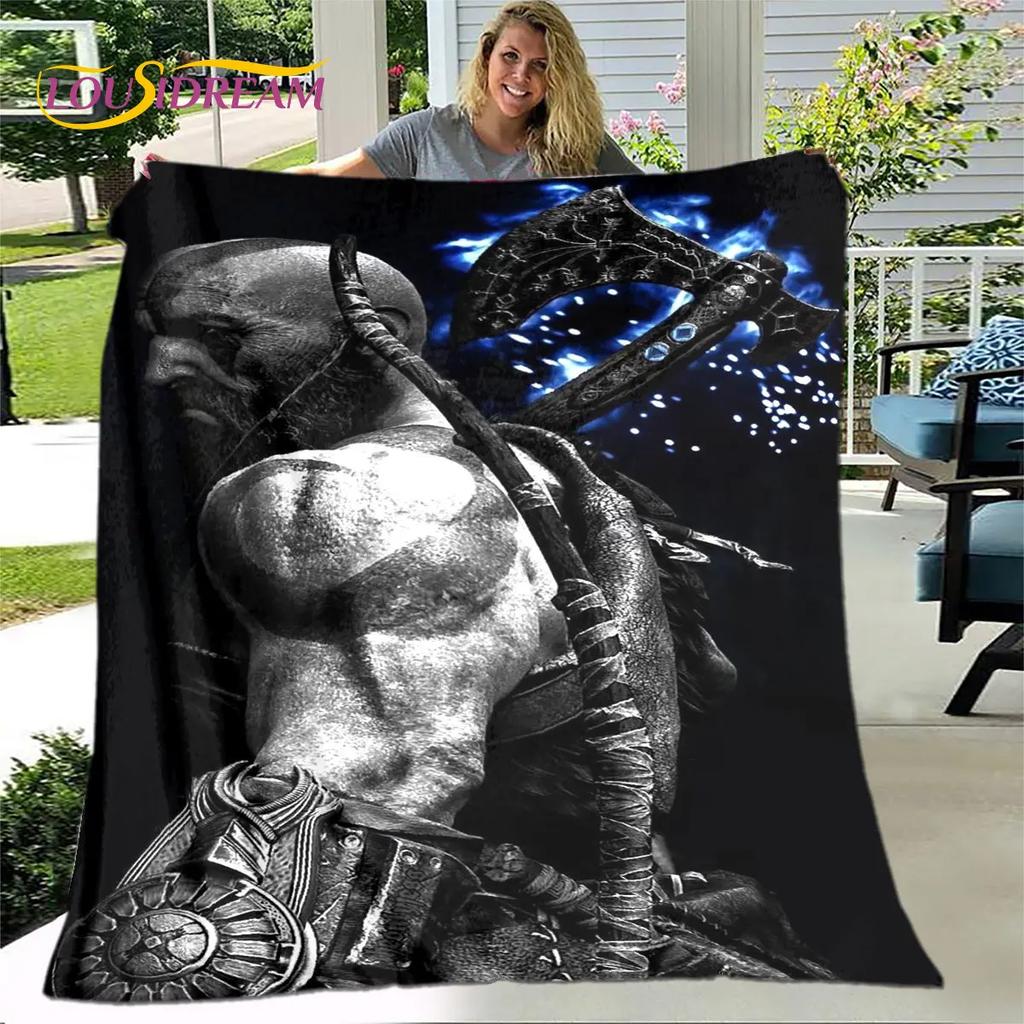 Мягкое плюшевое одеяло God of War для геймеров, фланелевое одеяло, одеяло для гостиной, спальни, кровати, дивана, чехол для пикника Bettdecke