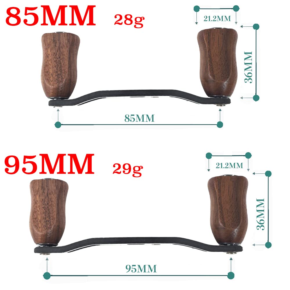 VISPREA Reel Carbon Parts Bait Reel Handle 95mm Crank Carbon Shimano Daiwa Daiwa Abu Garcia Custom Parts Replacement 95MM YU218,