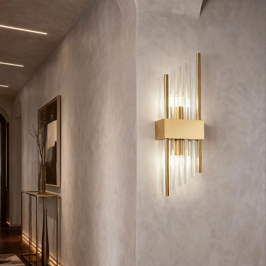 Светодиодный настенный светильник из нержавеющей стали со скошенным стеклом для прихожей, кабинета и спальни, домашний декор, прикроватные лампы, декоративные лампы