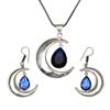 Комплект ювелирных изделий из танзанита, кварцевый драгоценный камень, подвеска, ожерелье 18-20 дюймов