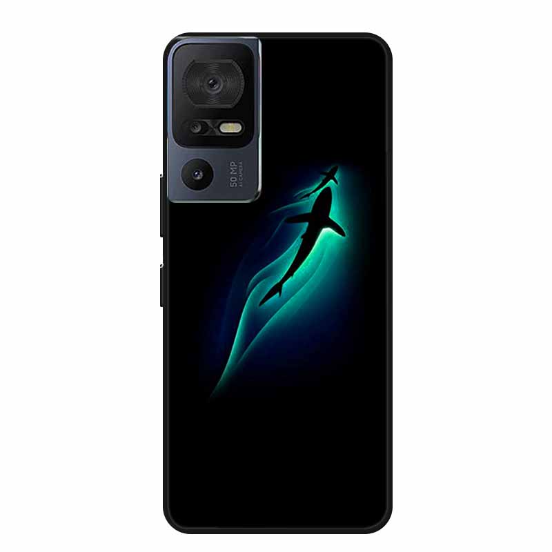 Чехол для телефона TCL 40 SE 40SE Coque Черный Силиконовый Мягкий Задний Чехол-Крышка Для TCL 40 SE Чехол Funda Для TCL40SE Capa 6.75" Оболочка