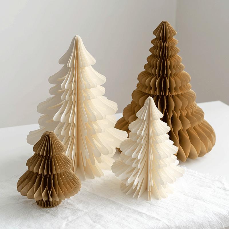 2026 Рождественская елка Сотовый шар 3D Складное украшение для рождественской елки Настольное украшение для Рождества Navidad Счастливого Нового года Декор