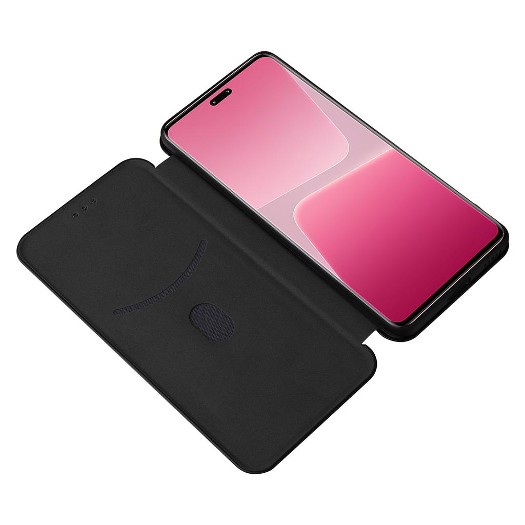 For Xiaomi 13 Lite/Civi 2 5G Phone Case PU Leather Carbon Fiber Texture Stand Card Slot Cover